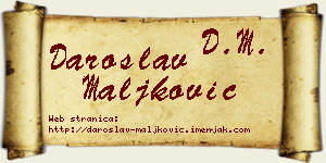 Daroslav Maljković vizit kartica